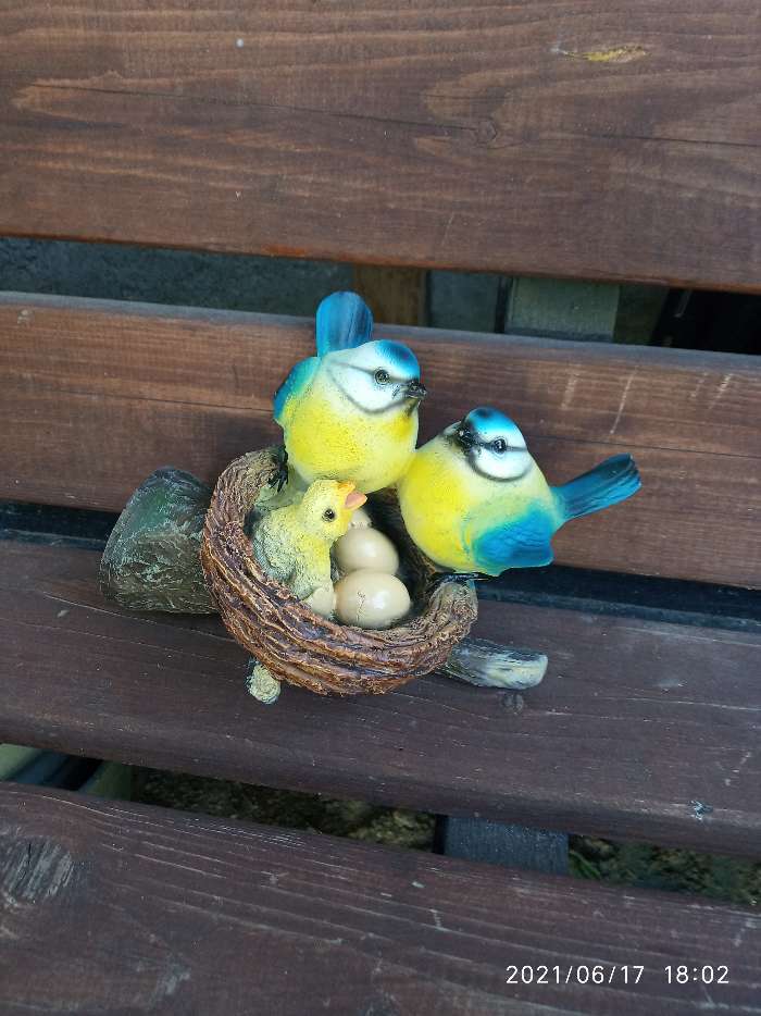 Фотография покупателя товара Подвесной декор "Гнездо с серыми птицами" 17х10х17см - Фото 8