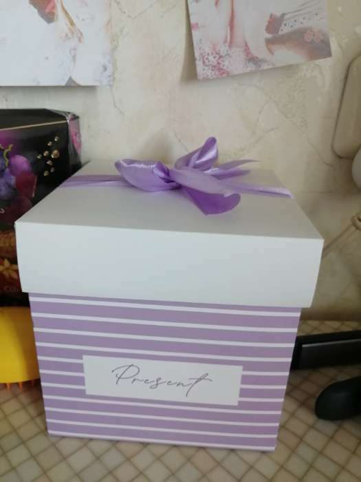 Фотография покупателя товара Коробка подарочная складная, упаковка, «Present», 15 х 15 х 15 см - Фото 2