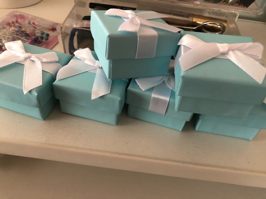 Фотография покупателя товара Коробочка подарочная под набор "Тиффани", 7x9 (размер полезной части 6,5х8,5см), цвет голубой - Фото 3