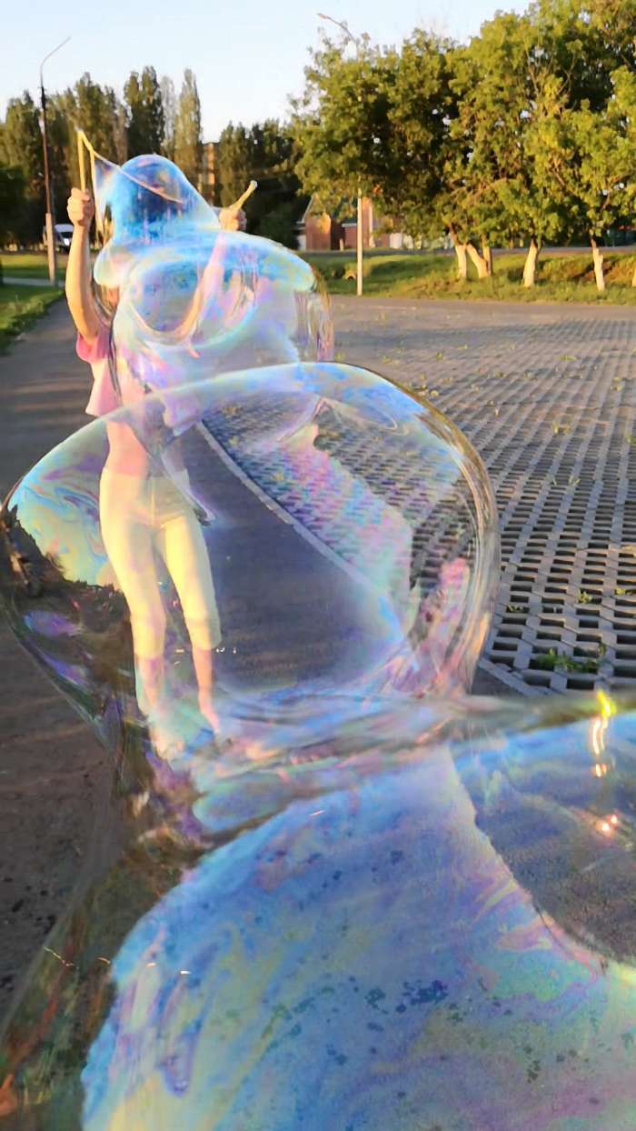 Фотография покупателя товара Мыльные пузыри гигантские на верёвке, 500 мл