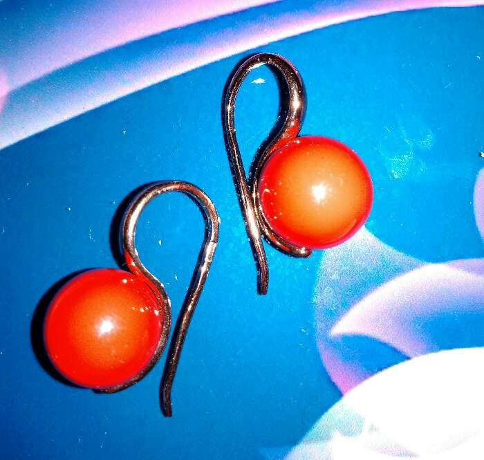 Фотография покупателя товара Серьги шар «Жемчуг», посеребрение с оксидированием, цвет белый - Фото 4