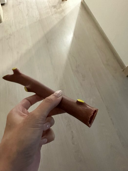 Фотография покупателя товара Игрушка пищащая "Ветка" для собак, 21,5 см, коричневая - Фото 14