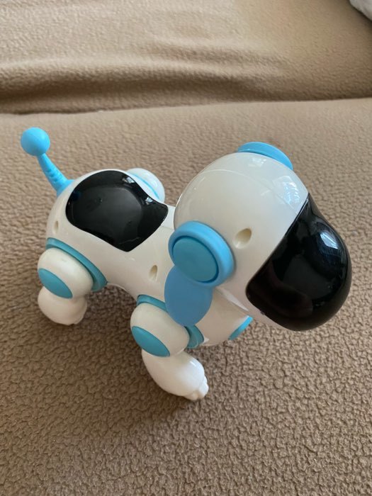 Фотография покупателя товара Собачка-робот «Умный Тобби», ходит, поёт, работает от батареек, цвет голубой