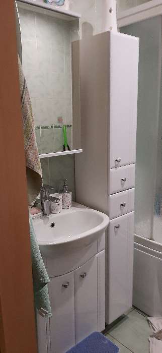 Фотография покупателя товара Пенал для ванной комнаты "Тура" с двумя дверцами и ящиками, 24 х 30 х 181 см - Фото 10