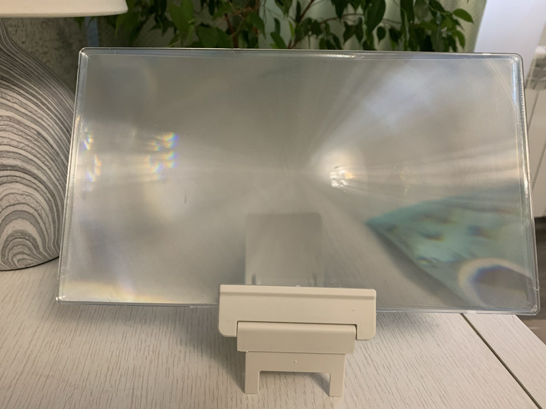 Фотография покупателя товара Увеличительное стекло для телефона Luazon, 12", эффект телевизора, складное, белое