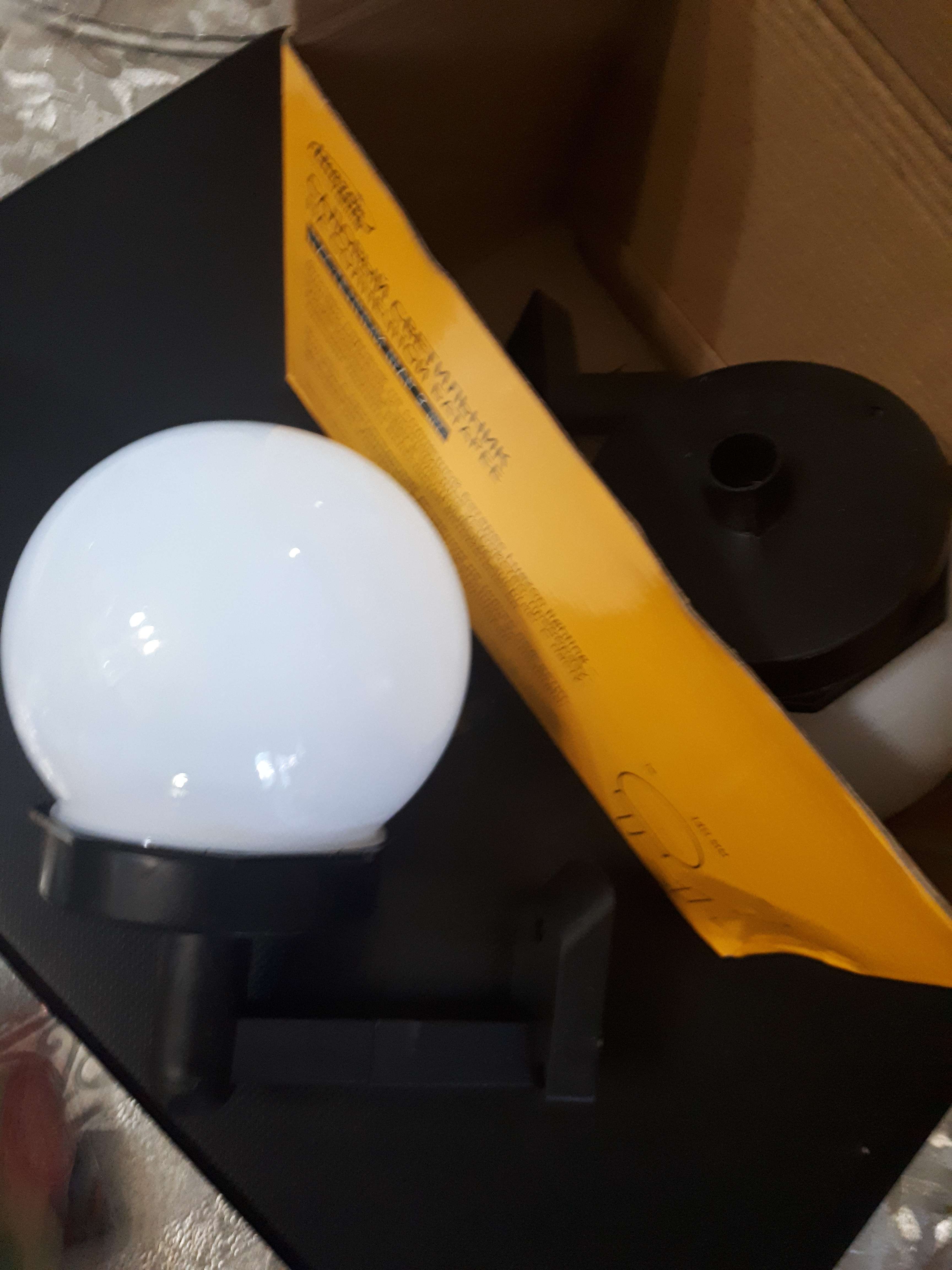 Фотография покупателя товара Садовый светильник на солнечной батарее «Шар», 10 × 15 × 14 см, 1 LED, свечение белое