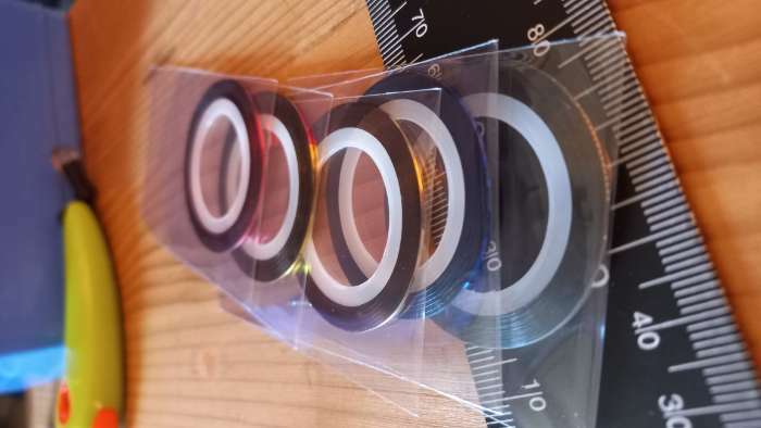 Фотография покупателя товара Ленты клеевые для декора «Голография», 5 шт., 1 мм, 18 м, разноцветные - Фото 3