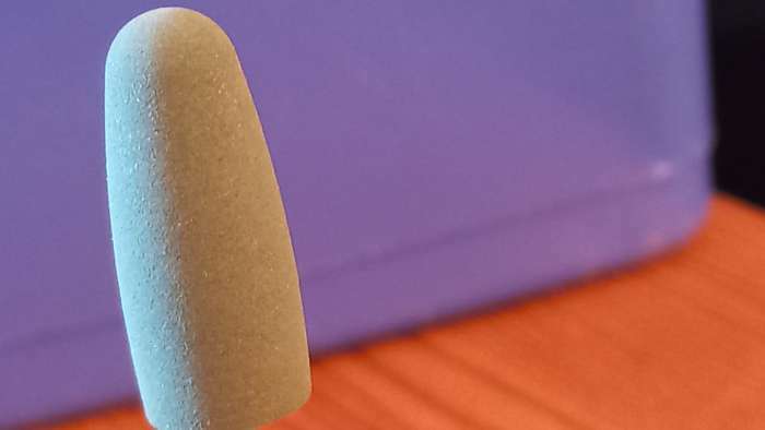 Фотография покупателя товара Фреза силиконовая для полировки, средняя, 10×24 мм, в пластиковом футляре, зелёная - Фото 1