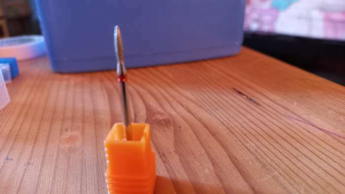 Фотография покупателя товара Фреза алмазная для маникюра «Пламя», мелкая зернистость, 2.1×8 мм, в пластиковом футляре - Фото 1