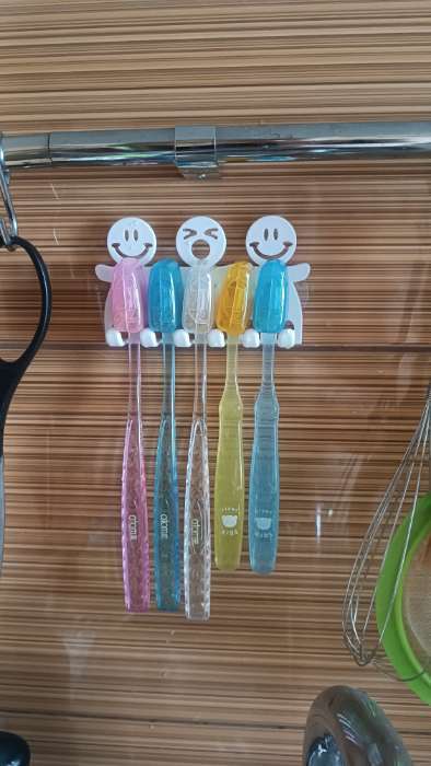 Фотография покупателя товара Набор футляров для зубной щётки, 5 шт, 4×2×1,7 см, пластик, цвет МИКС