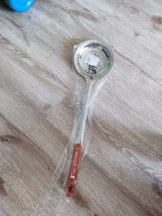 Фотография покупателя товара Шумовка для казана узбекская 45см, диаметр 12см, с деревянной ручкой - Фото 5