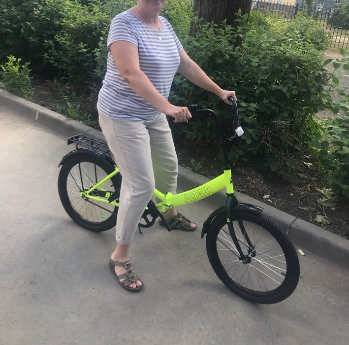 Фотография покупателя товара Велосипед 20" Altair City,  2021, цвет ярко-зеленый/черный, размер 14" - Фото 1