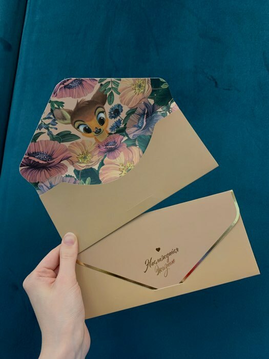 Фотография покупателя товара Конверт для денег «Наслаждайся жизнью!», софт тач, тиснение, бежевый, 19 х 9 см, Бэмби - Фото 1