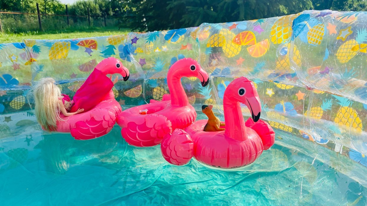Фотография покупателя товара Набор держателей для напитков плавающий «Фламинго», 20 х 25 см, от 2 лет, 3 шт., 57500NP INTEX - Фото 2