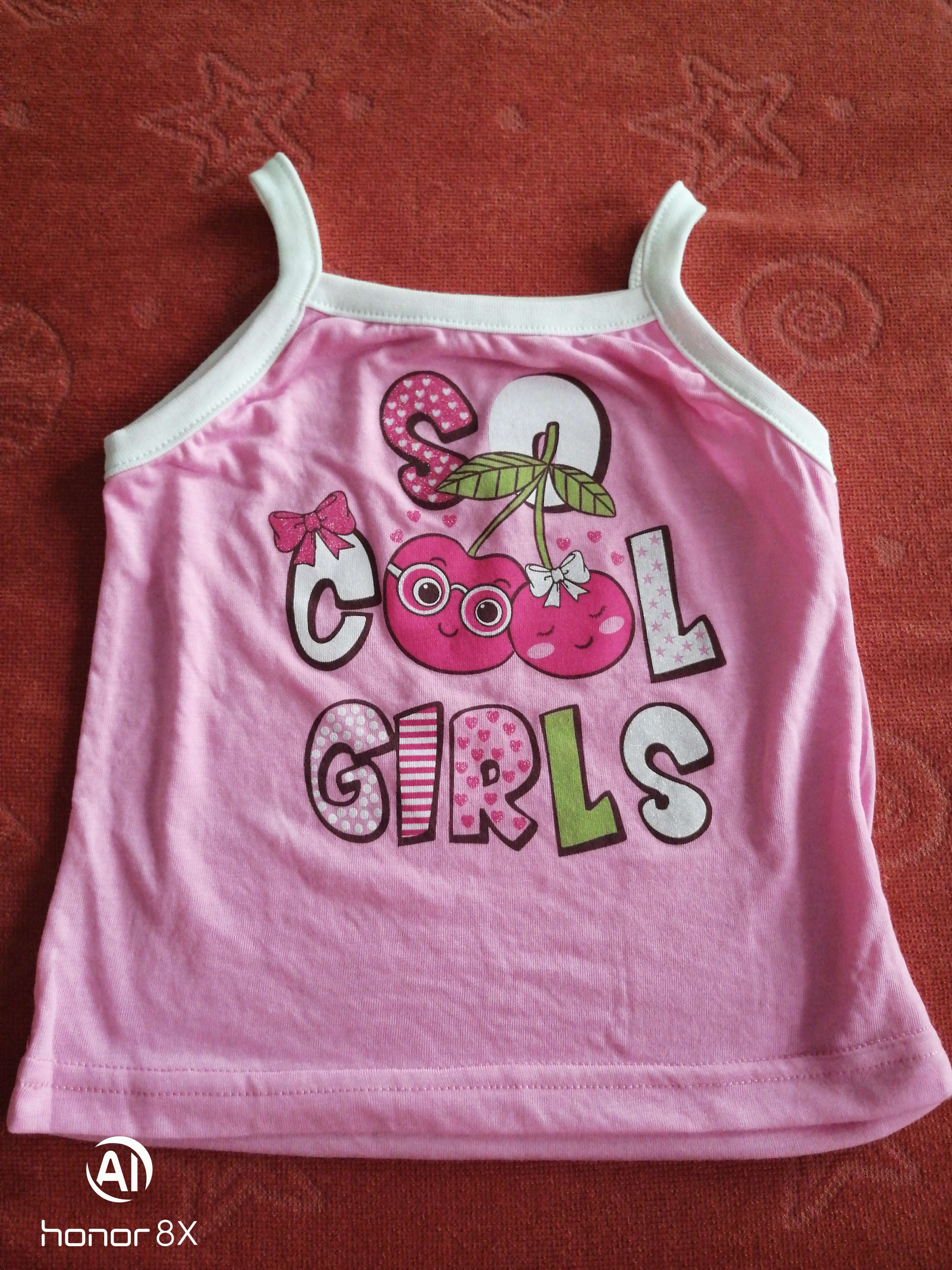 Фотография покупателя товара Майка для девочки , цвет розовый, рост 104 см - Фото 3
