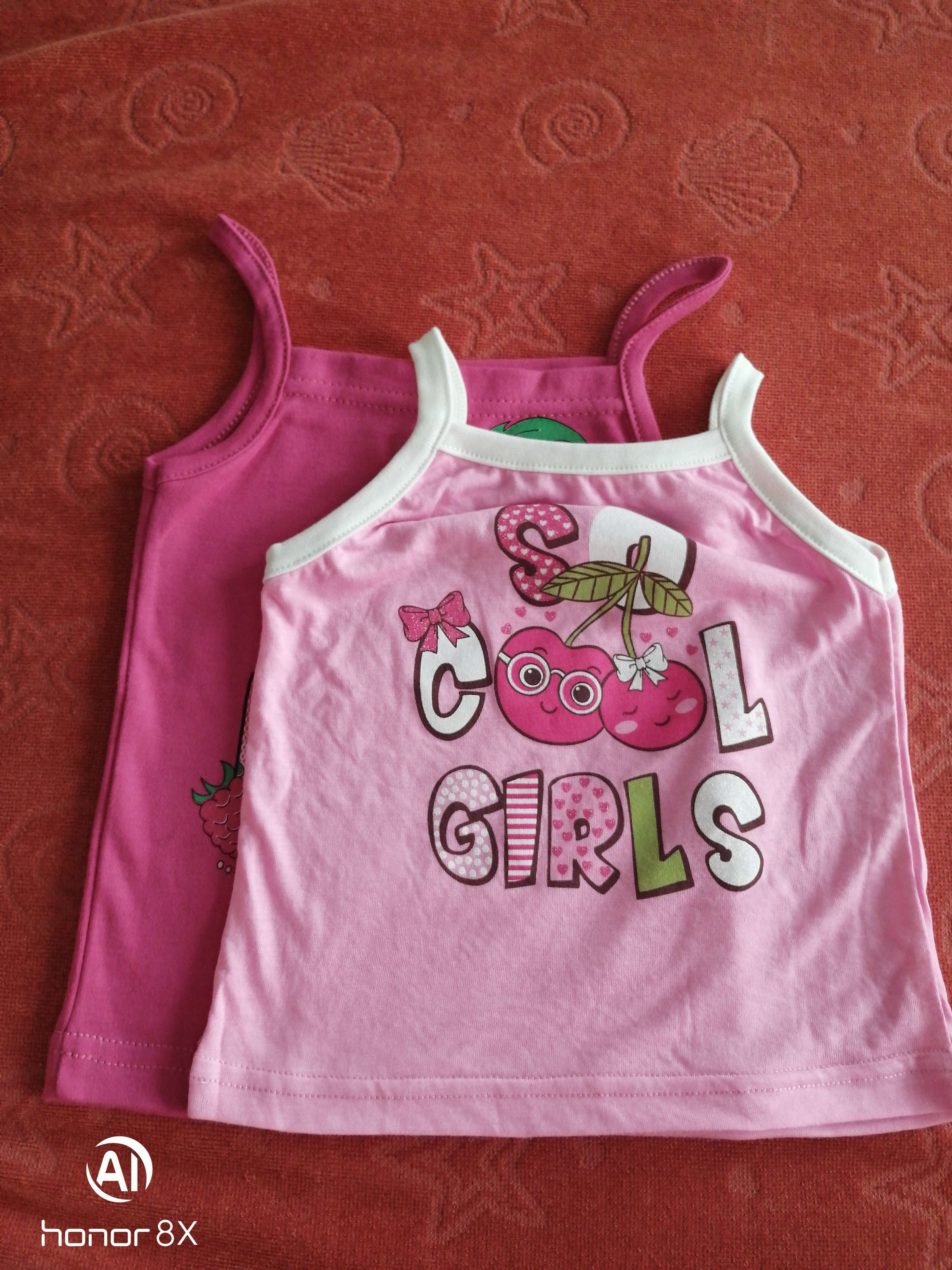 Фотография покупателя товара Майка для девочки , цвет розовый, рост 104 см - Фото 2