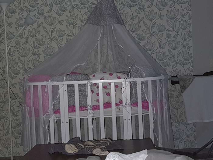 Фотография покупателя товара Детская кровать «Северянка-3», 6 в 1, универсальный маятник, колеса, цвет белый - Фото 1