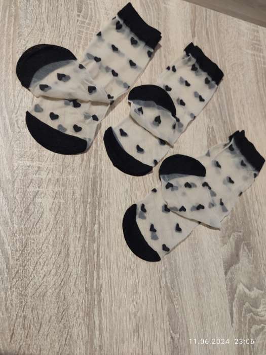 Фотография покупателя товара Набор стеклянных женских носков (3 пары) MINAKU размер 36-37 (23 см) - Фото 2