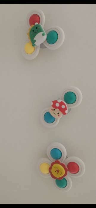 Фотография покупателя товара Набор спиннеров на присоске «Весёлые зверята», 3 шт. - Фото 1