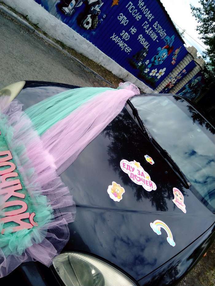 Фотография покупателя товара Набор магнитов на авто «Еду за дочей», на выписку