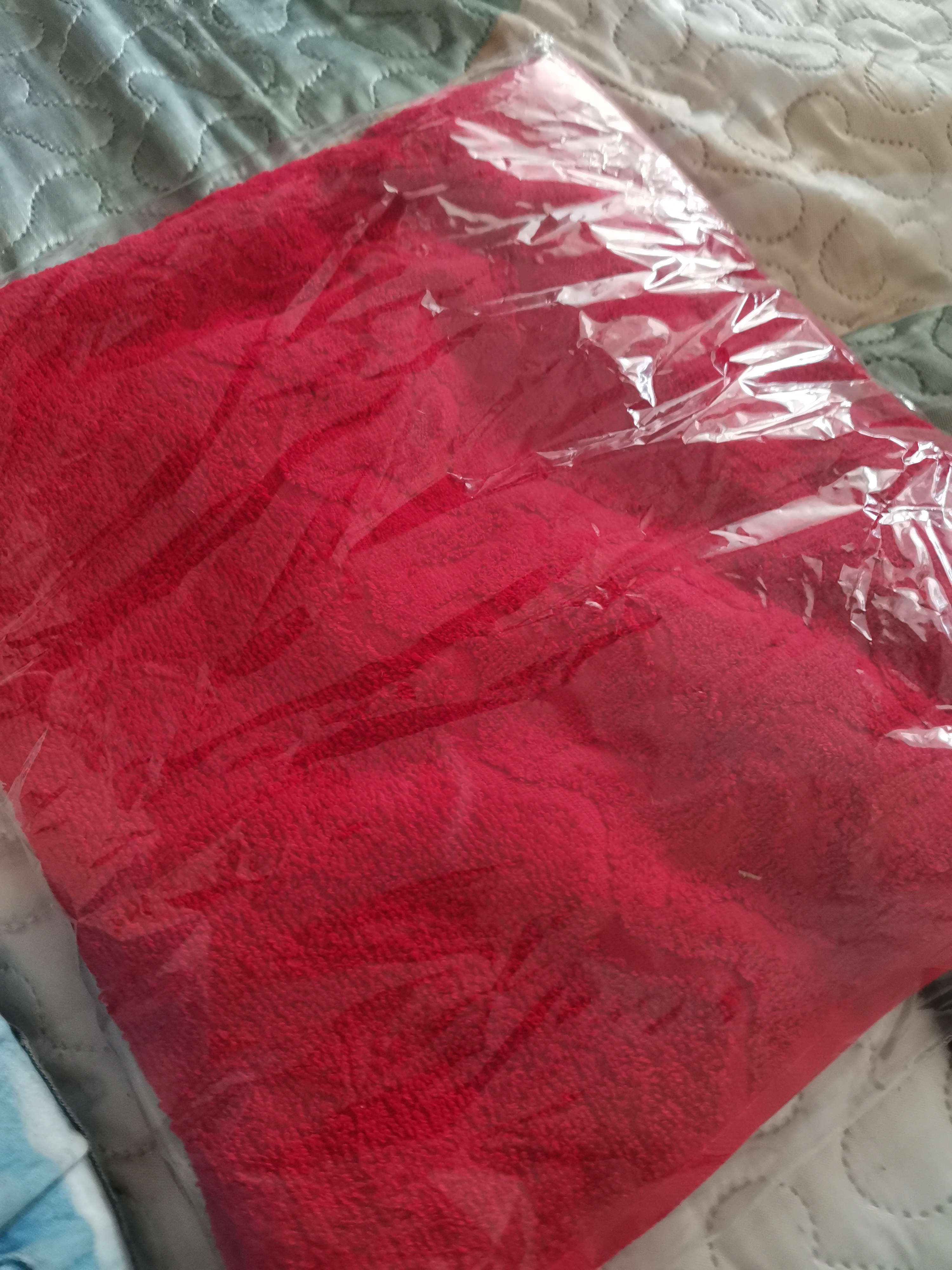 Фотография покупателя товара Полотенце махровое «Радуга» цвет красный, 70х130 см, , 295г/м2
