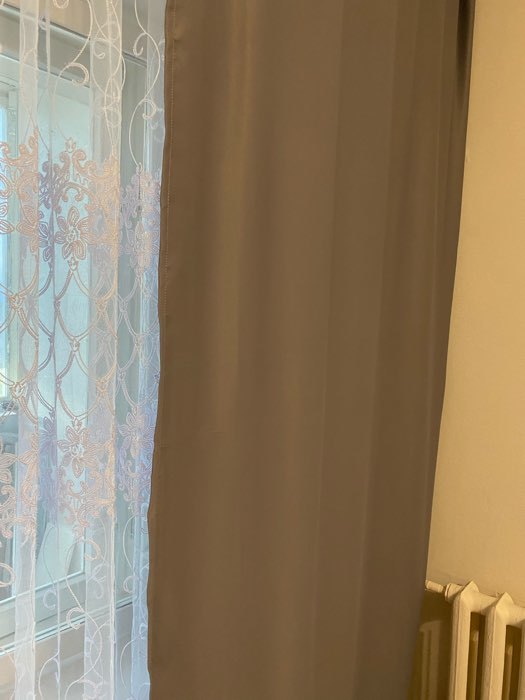 Фотография покупателя товара Штора портьерная «Этель» 145×265 см, блэкаут, цвет серый, пл. 210 г/м², 100% п/э - Фото 16