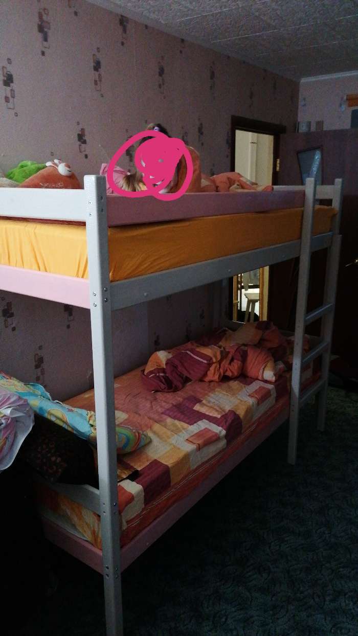 Фотография покупателя товара Двухъярусная кровать «Т2», 800×2000, массив сосны, без покрытия - Фото 2