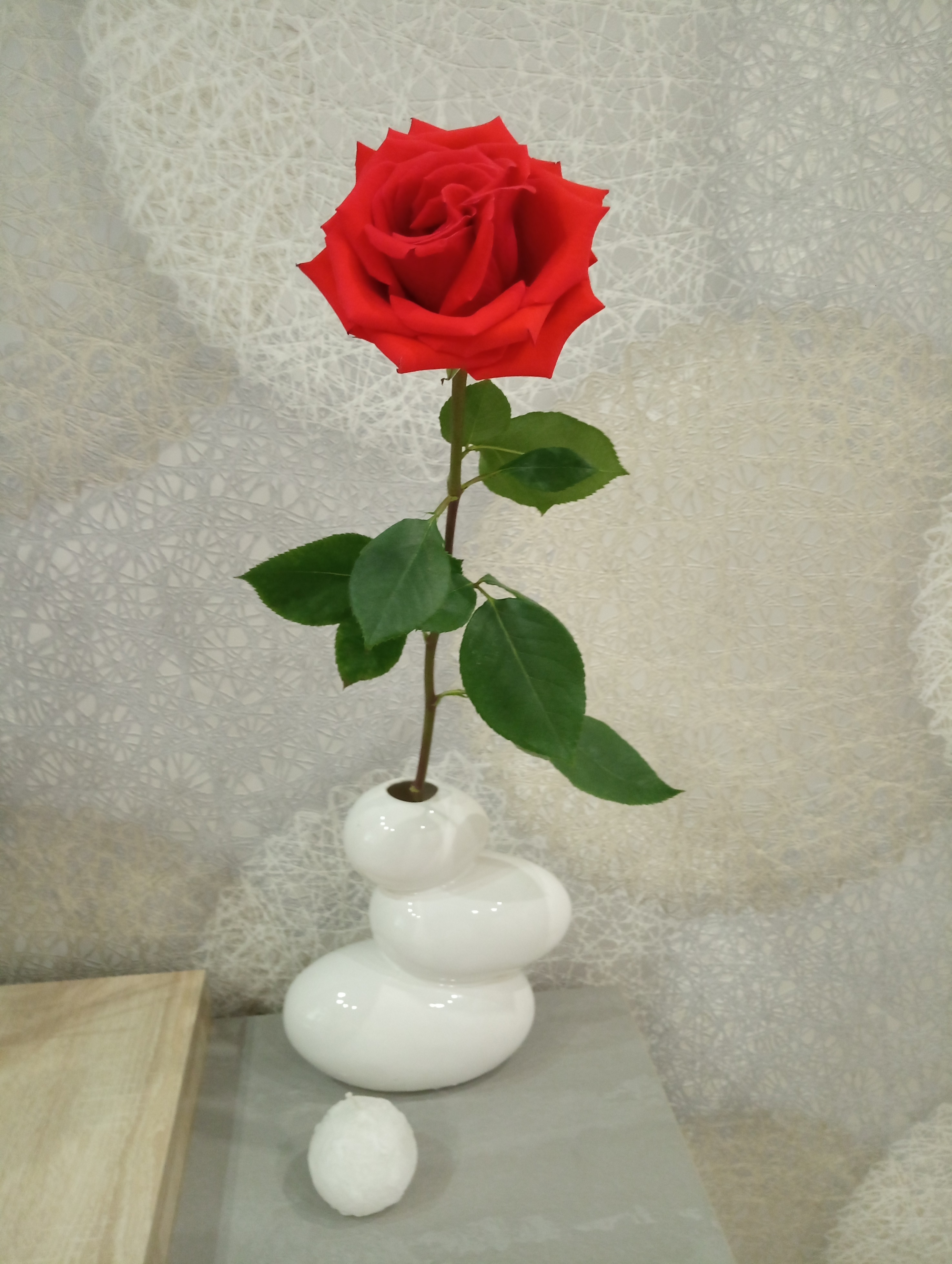 Фотография покупателя товара Ваза керамическая "Сбалансированные камни", настольная, серый цвет, 21 см - Фото 1