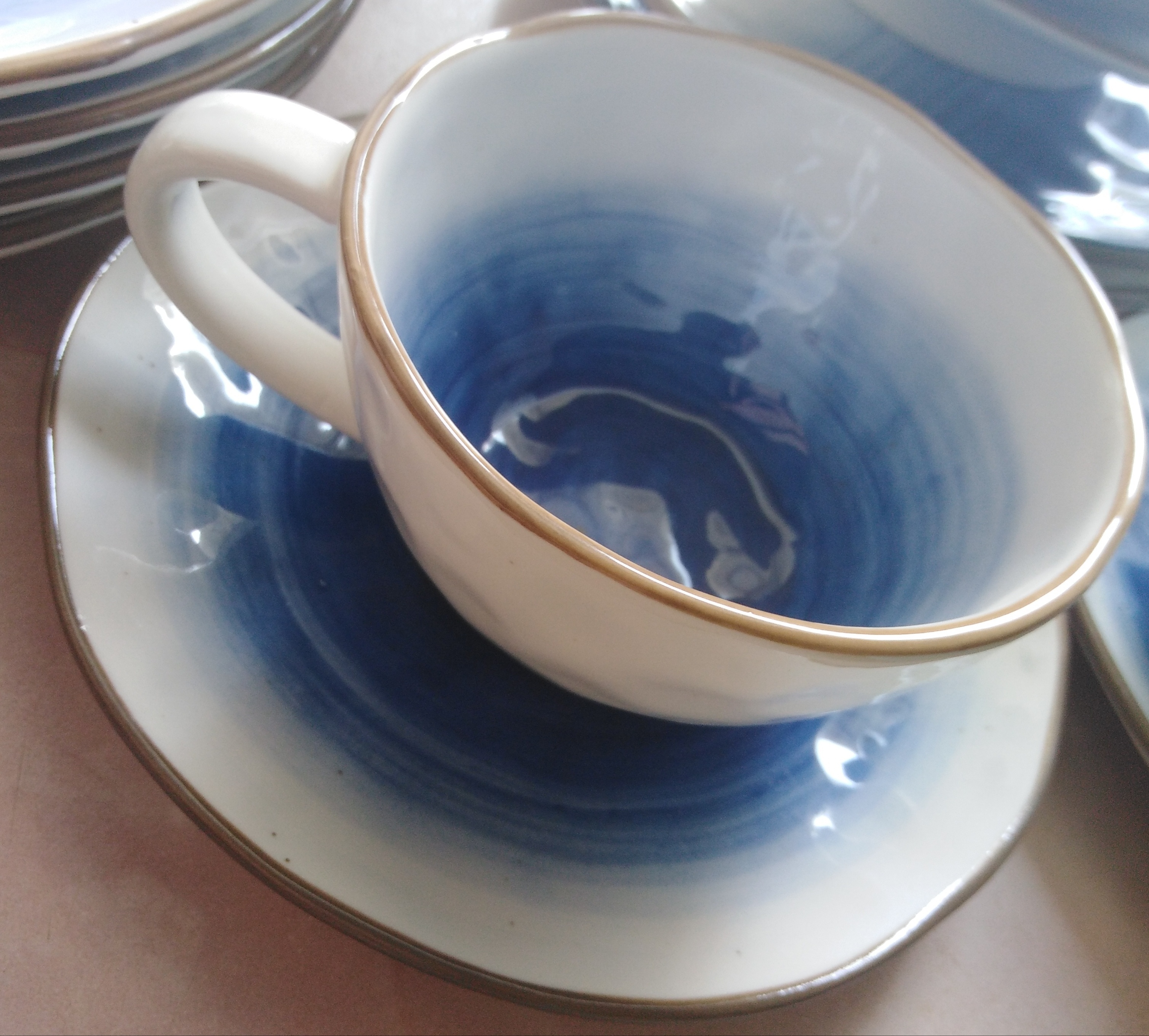 Фотография покупателя товара Чайная пара фарфоровая Доляна «Космос», 2 предмета: чашка 250 мл, блюдце d=16 см, цвет красный - Фото 6