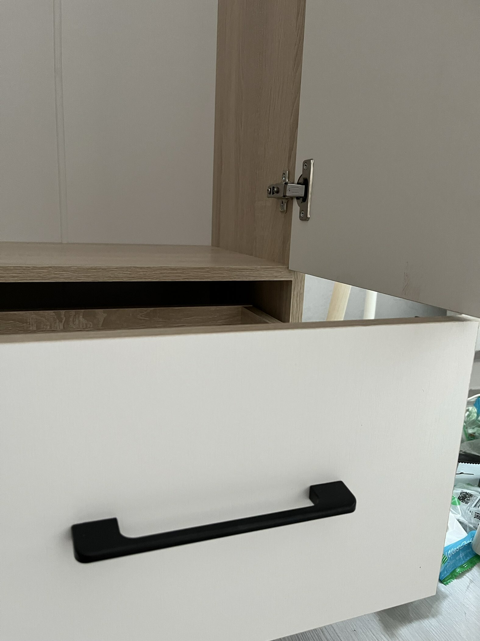 Фотография покупателя товара Шкаф двухстворчатый «Денвер», 800×380×2150 мм, Дуб сонома/Белый - Фото 1