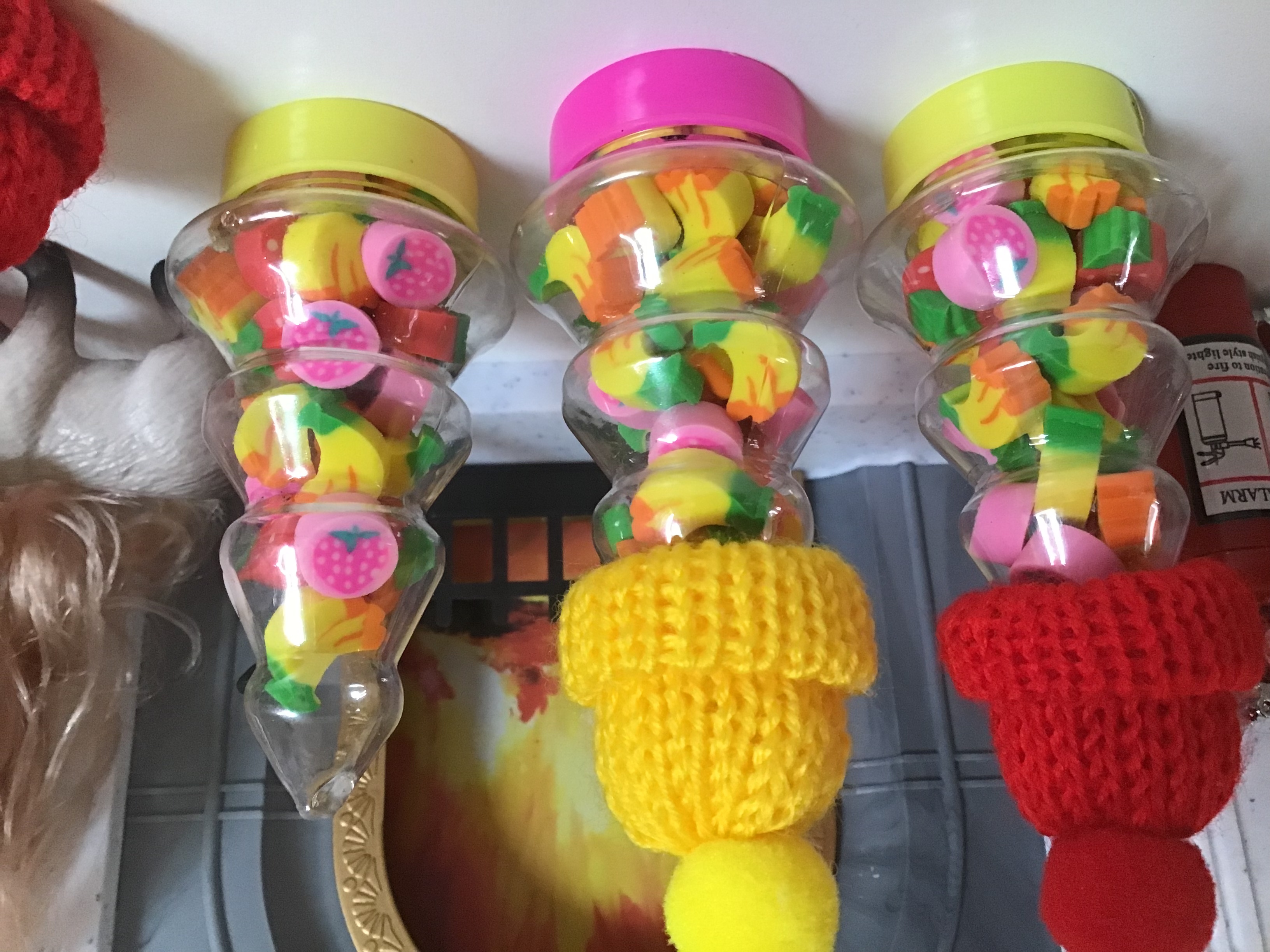 Фотография покупателя товара Шапка для игрушек вязаная с помпоном, набор 5 шт., цвет красный - Фото 15