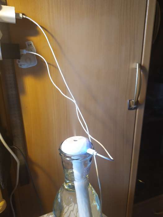 Фотография покупателя товара Увлажнитель воздуха Luazon LHU-03, ультразвуковой, портативный, погружной, USB, белый