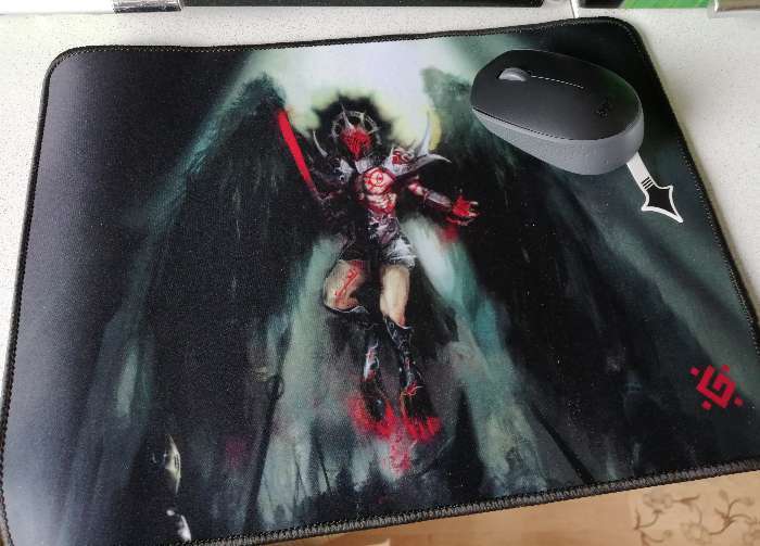 Фотография покупателя товара Коврик для мыши Defender Angel of Death M, игровой, 360x270x3 мм, ткань+резина - Фото 1