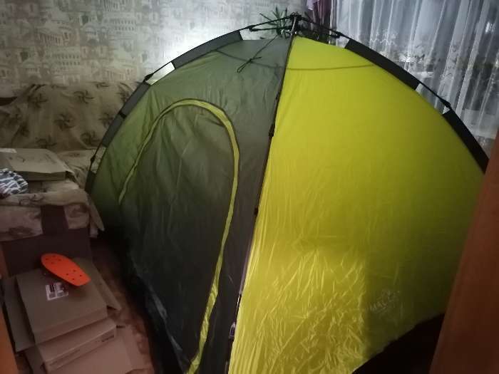 Фотография покупателя товара Палатка туристическая, трекинговая maclay SWIFT 3, автомат, 3-местная - Фото 1