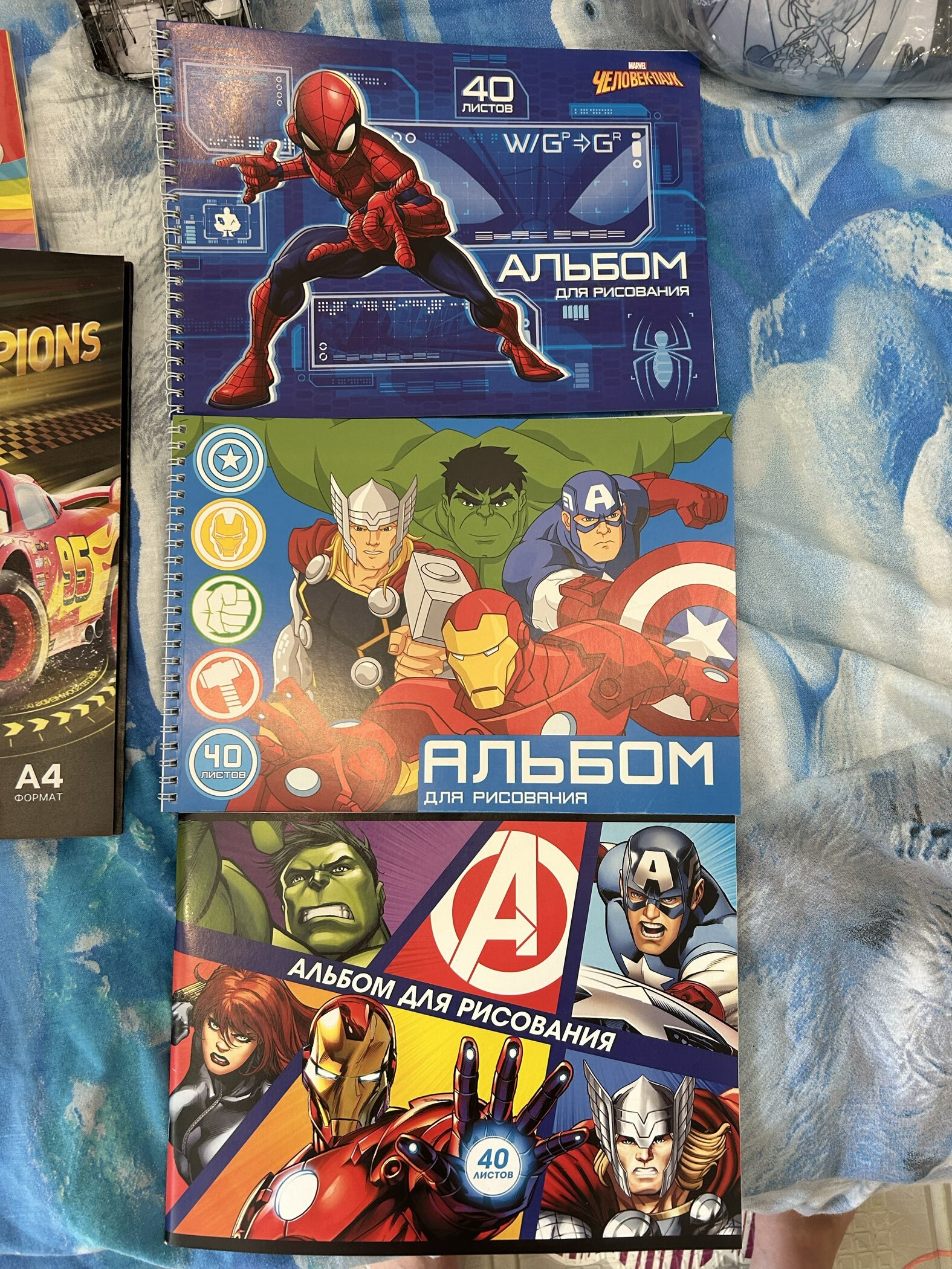 Фотография покупателя товара Альбом для рисования А4, 40 листов 100 г/м², на скрепке, «Мстители» - Фото 1