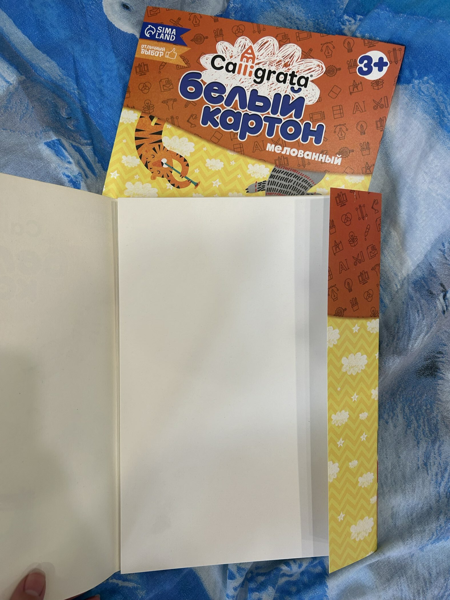 Фотография покупателя товара Картон белый А4 Calligrata, 8 листов, мелованный, 230-240 г/м², картонная обложка, в папке - Фото 2