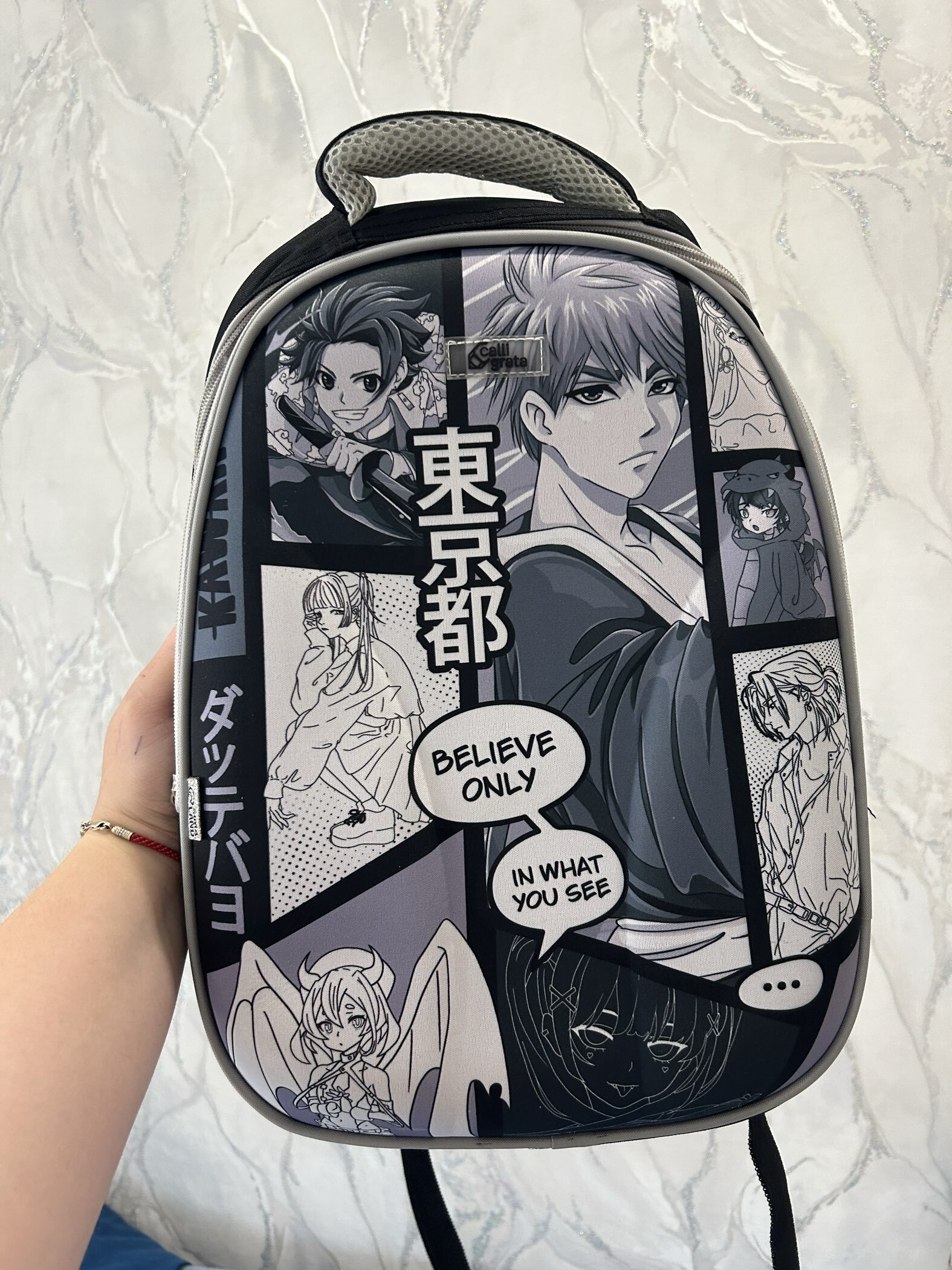 Фотография покупателя товара Рюкзак школьный, каркасный, 39×30×14 см «Мир аниме» - Фото 2