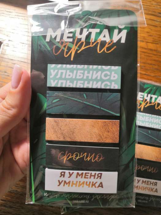 Фотография покупателя товара Стикеры-закладки, на подложке «Мечтай ярче» 5 шт., 30 л/шт - Фото 2