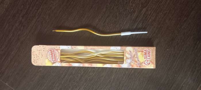 Фотография покупателя товара Свечи для торта витые «Серпантин» 6 шт., коктейльные, шампань - Фото 32