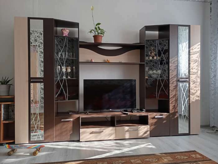 Фотография покупателя товара УЦЕНКА Гостиная Гамма, 3200х2024х466, Венге/Дуб - Фото 8