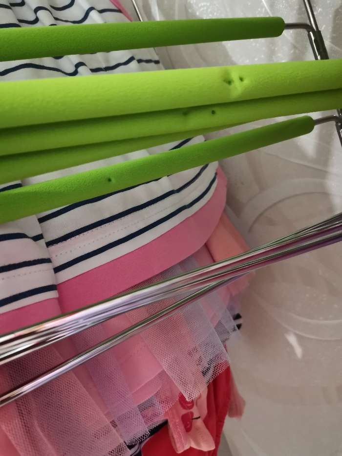 Фотография покупателя товара Плечики для одежды многоуровневые Доляна, антискользящее покрытие, цвет МИКС