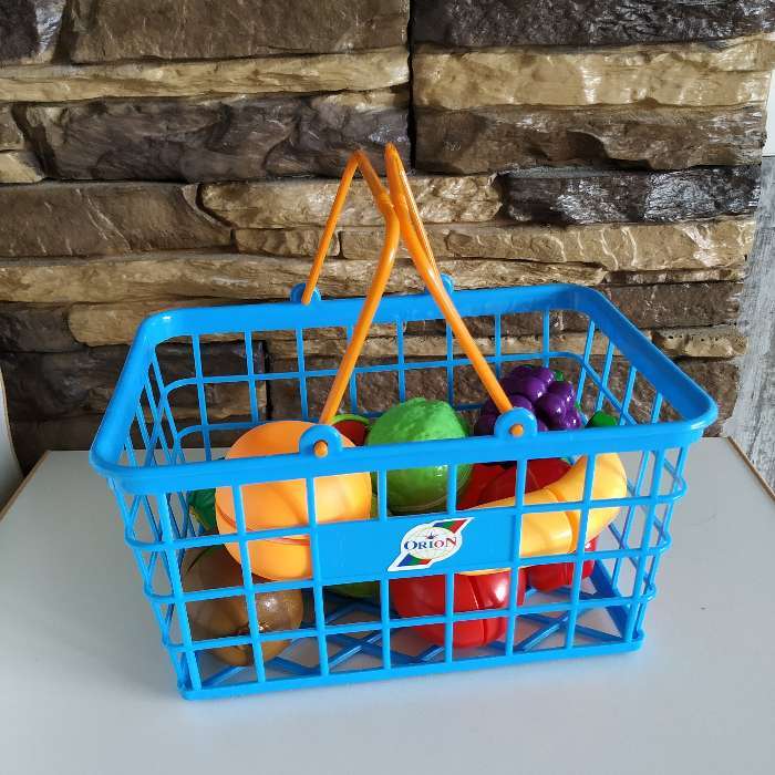 Фотография покупателя товара Игрушечная корзина для супермаркета, малая, цвета МИКС