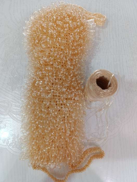 Фотография покупателя товара Пряжа "Для вязания мочалок" 100% полипропилен 400м/100±10 гр в форме цилиндра (белый матов) - Фото 8