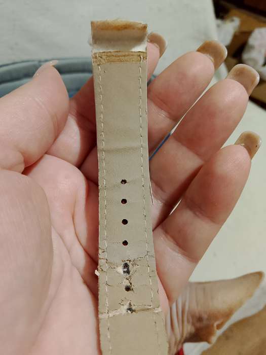 Фотография покупателя товара Ремешок для часов «Соломон», 20 мм, экокожа, длина 19 см, белый с тиснением - Фото 9