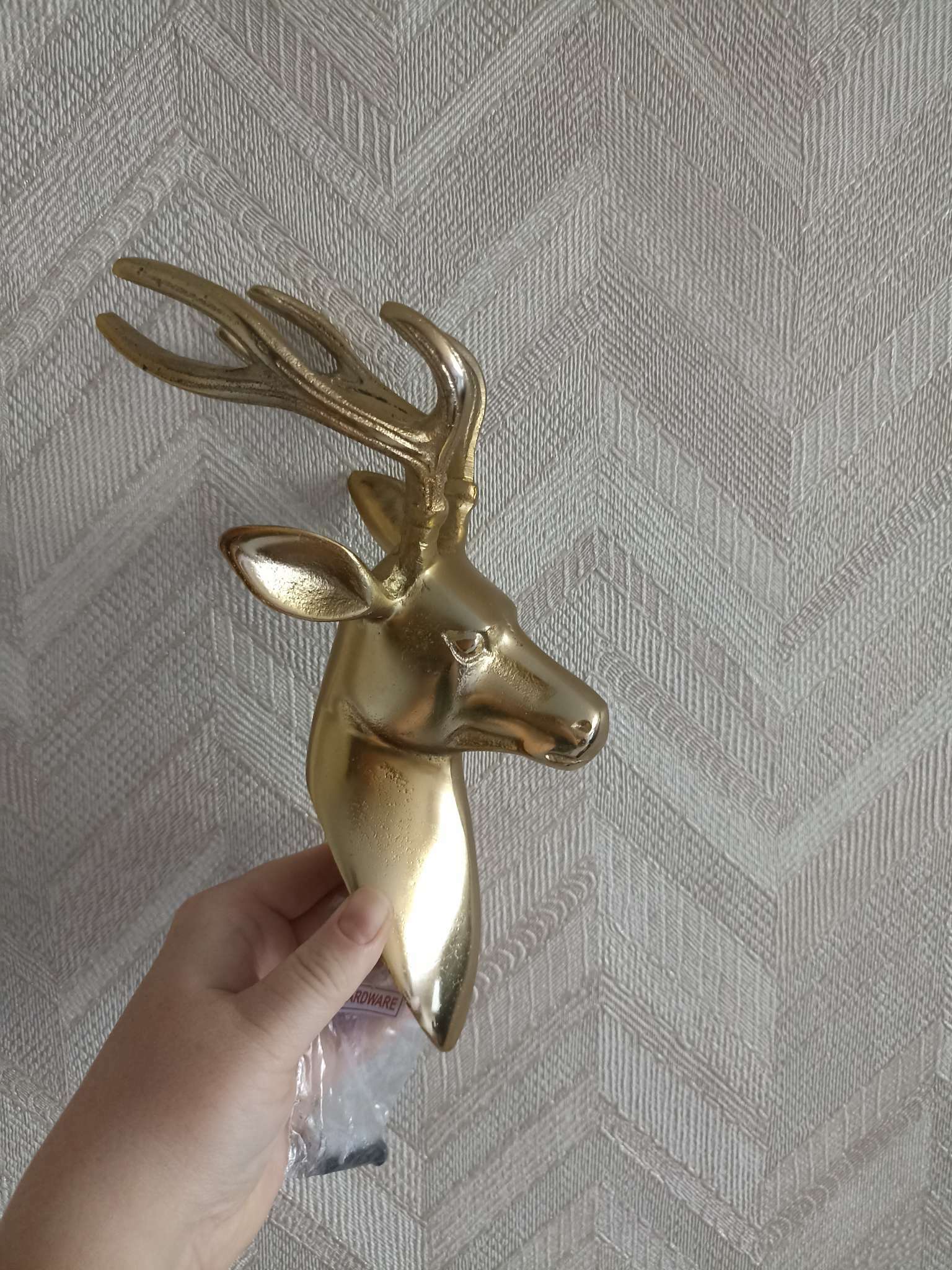 Фотография покупателя товара Декор настенный «Олень», 13×10×24 см, алюминий - Фото 1