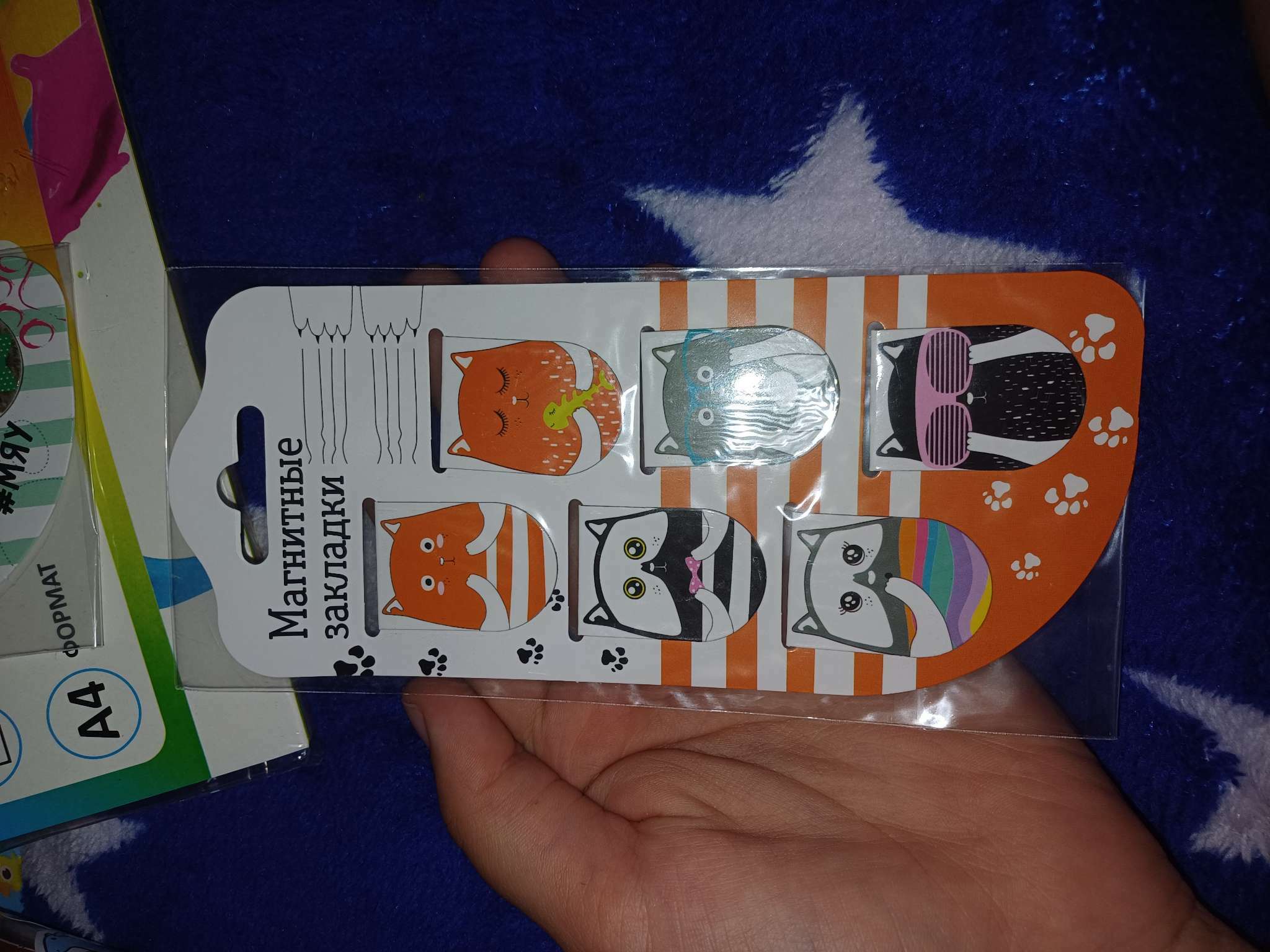 Фотография покупателя товара Закладки магнитные для книг, 6 шт. «Кошачьи дела»
