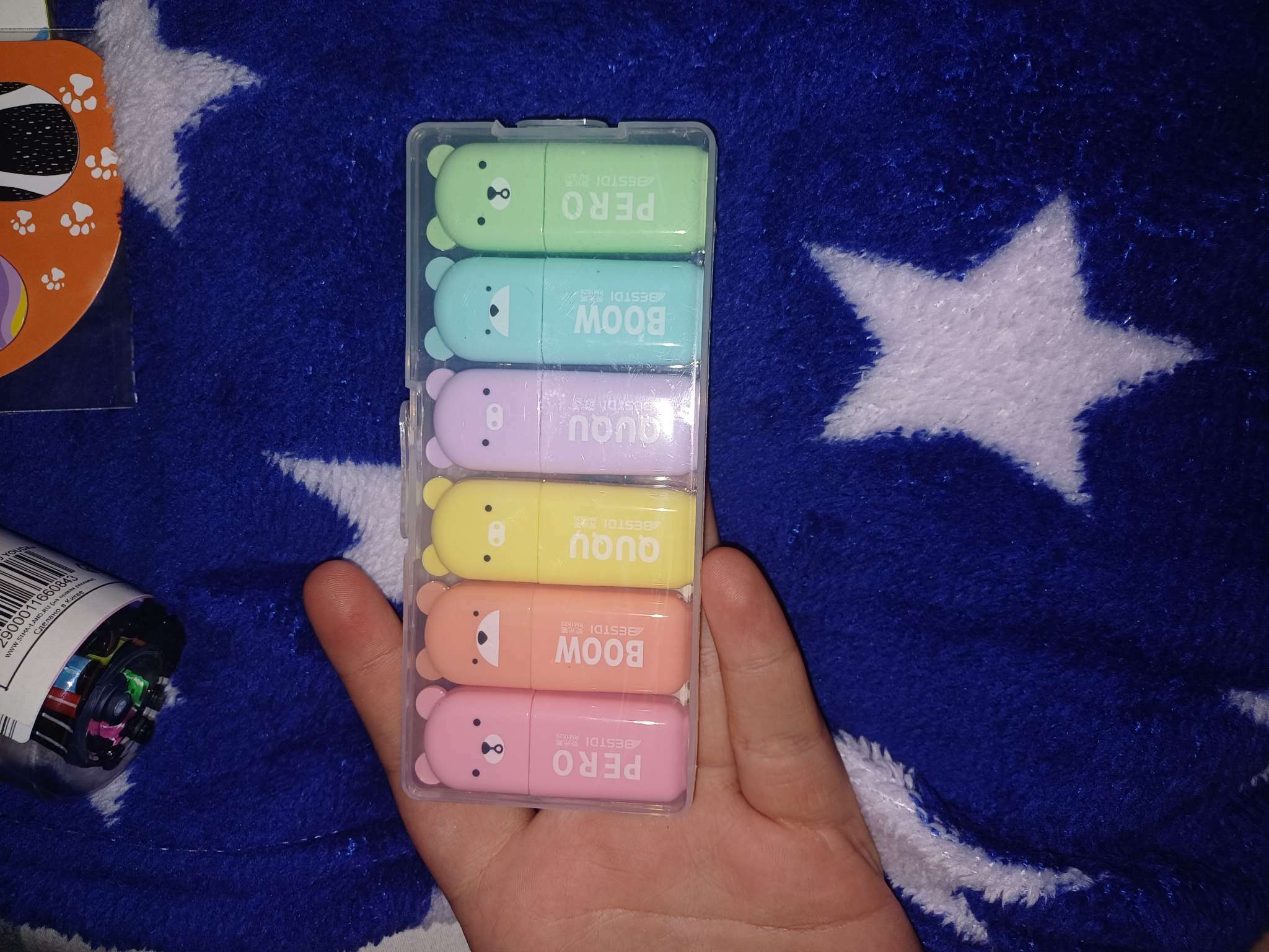 Фотография покупателя товара Набор маркеров текстовыделителей 6 цветов «мини- Зверьки» - Фото 4