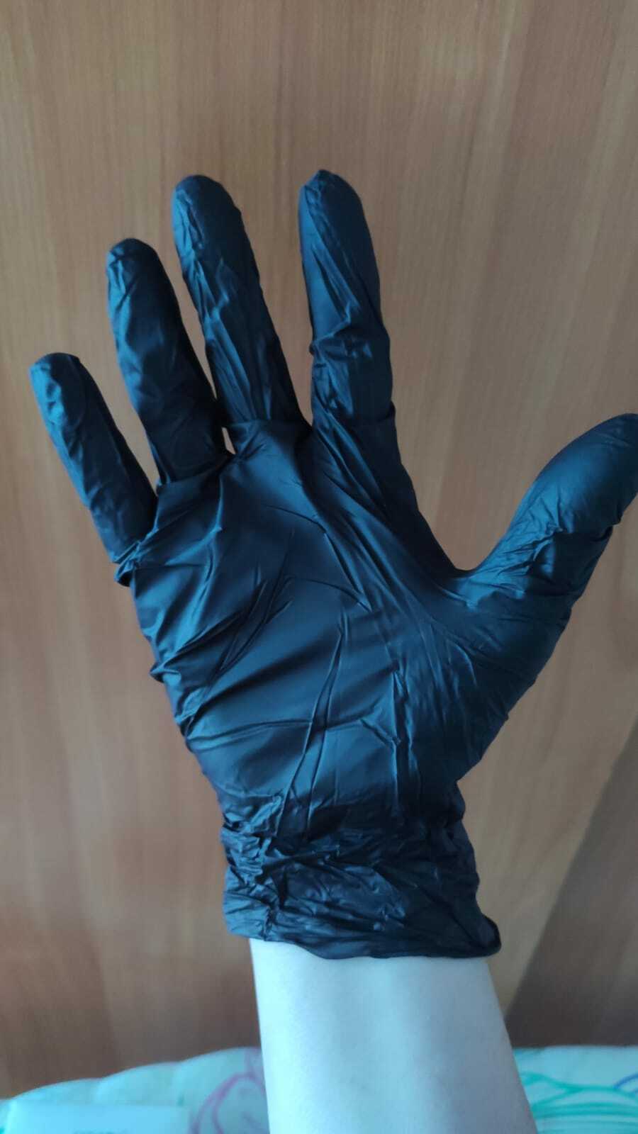 Фотография покупателя товара Перчатки Benovy, нитриловые, чёрные, 3 г, L, 50 пар/уп - Фото 1