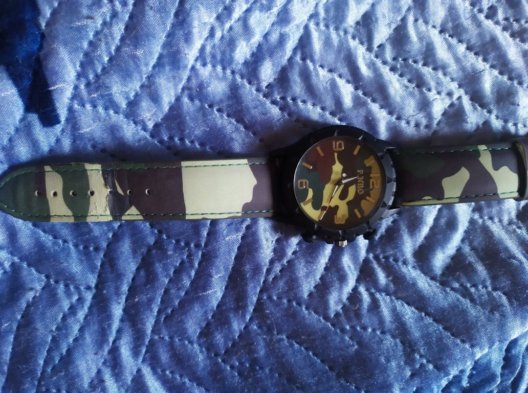 Фотография покупателя товара Часы наручные мужские "Капитан", d-5 см, камуфляж - Фото 3