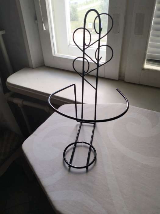 Фотография покупателя товара Подвес для кашпо настенный «Узор», d=16 см, чёрный - Фото 1